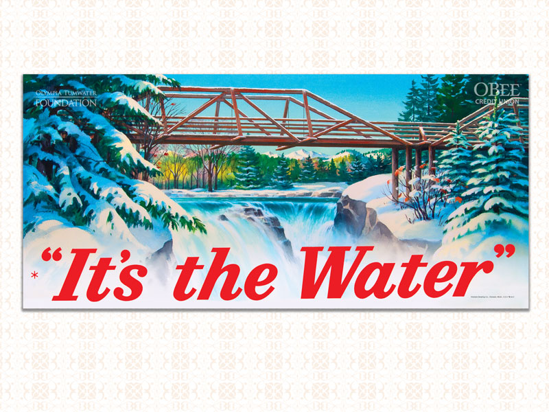 Olympia Beer Ad - Tumwater Falls - Olympia Brewery Backgrounds