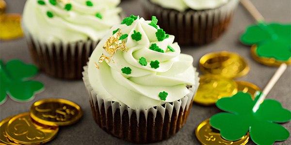 Andes Mint Shamrock Cupcakes 