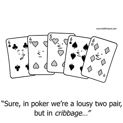 Comic Cribbage Two Pairs