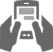 Graphic of two hands cradling a smart phone