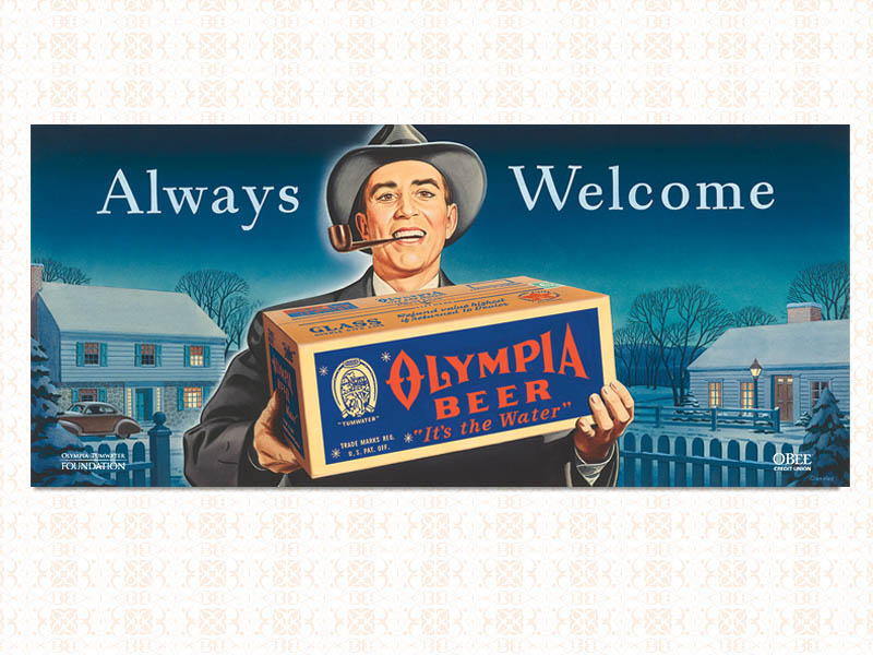 Olympia Beer Ad - Always Welcome - Olympia Brewery Backgrounds