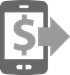 Graphic of dollar sign and arrow in a smart phone