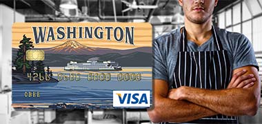 Business Credit Card with Washington State design