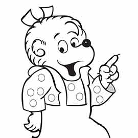 Berenstain Bears Activities 07 - Sister Bear Coloring Page