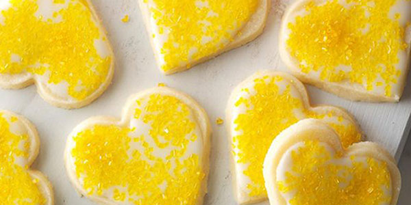 Lemon Shortbread Heart Cookie Recipe